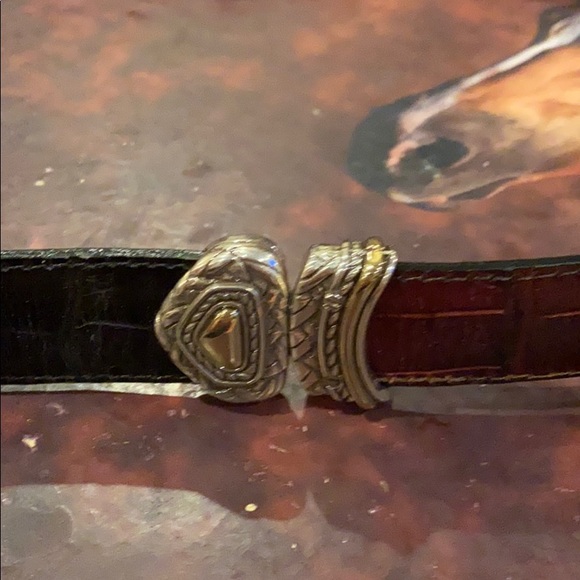 Brighton Belt reversible black, and brown with silver buckle - Picture 5 of 5